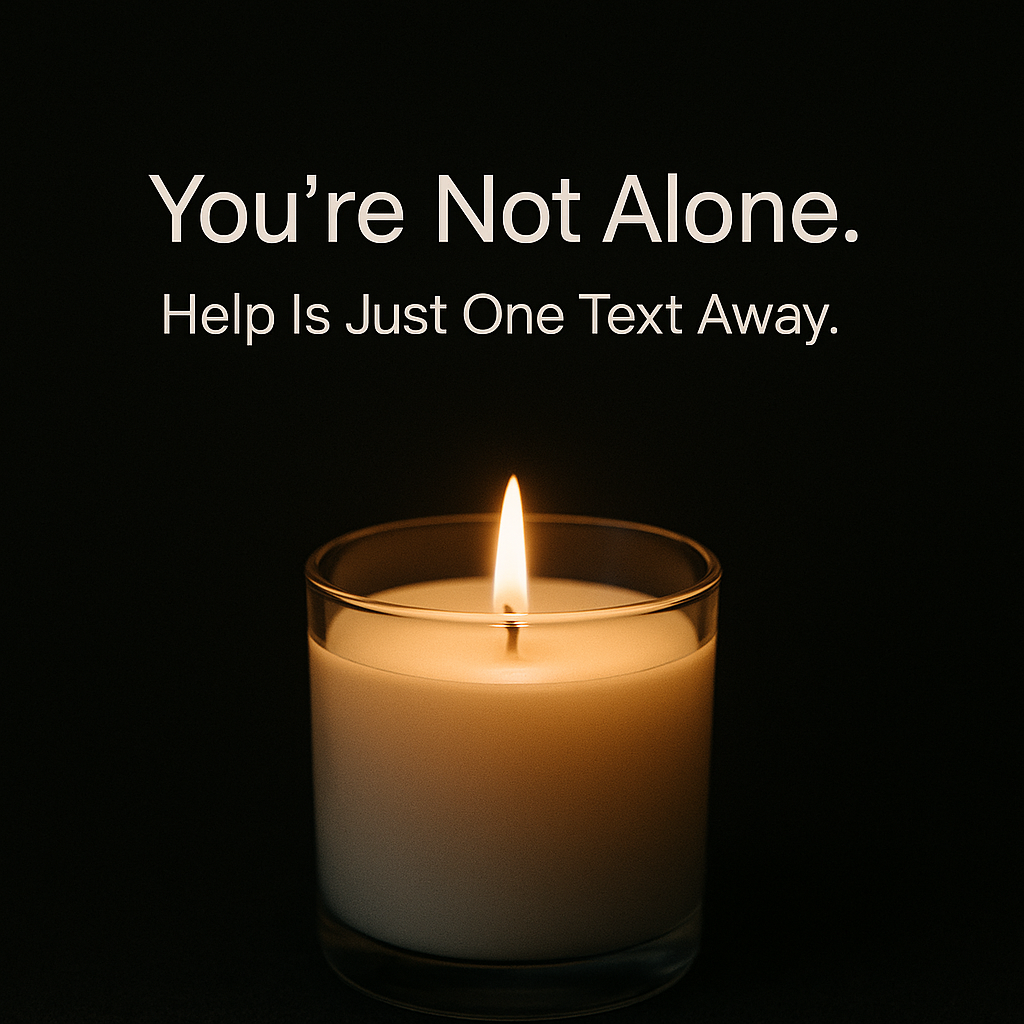 you are not alone - candle in the dark