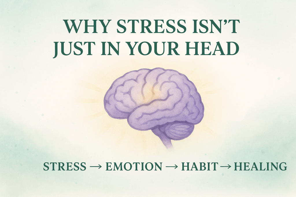 Why Stree Isn't Just In Your Head. Stress leads to emotion leads to habits leads to healing