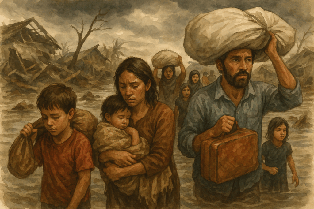 families displaced by disaster