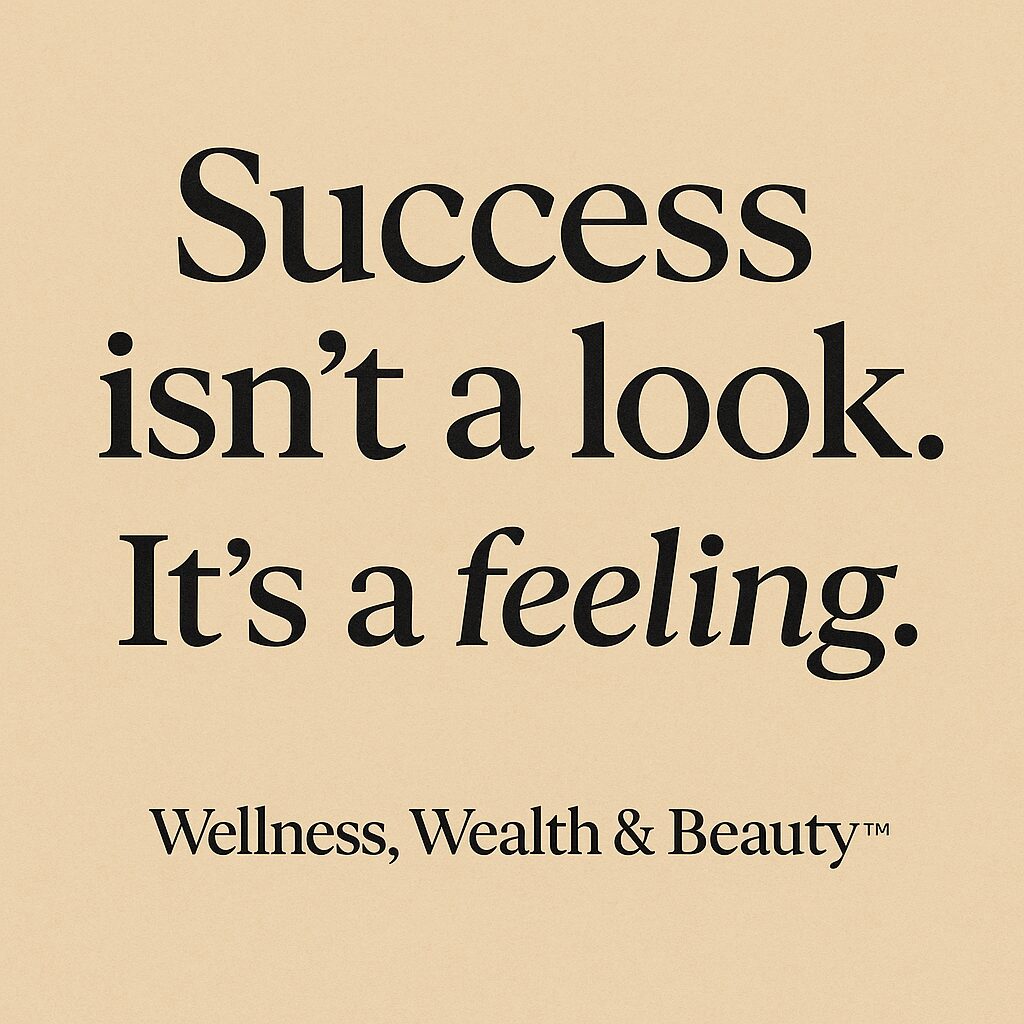 Success isn't a look. It's a feeling