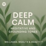 Deep Calm playlist cover -meditative and grounding tones by Wellness Wealth & Beauty